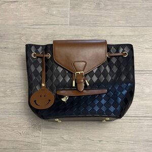 Elegant Black and Brown Women's Handbag